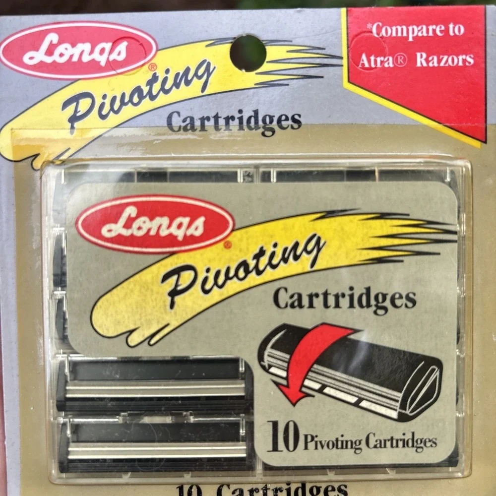 New Vintage Longs 10 Shaving Pivoting Cartridges Twin Razor‎ Blades Generic Atra